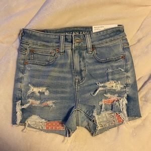 NWT AE Patchwork Jean Shorts